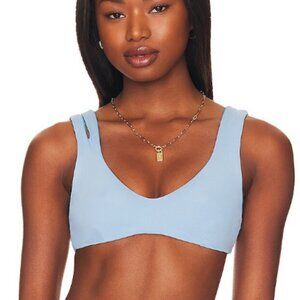 🌻NEW w.tag L*Space One Wave Aura & Electric Blue Reversible Bikini Top $99